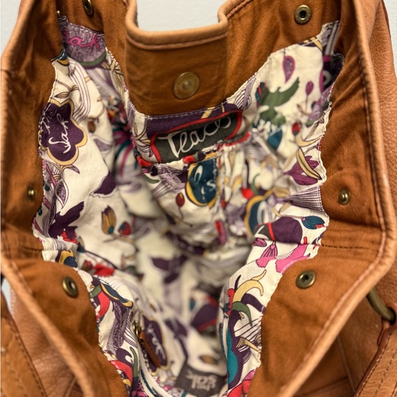 The Sak brown Pebbled Ashbury Shoulder Bag Purse Tote Cow Leather New/Used - Picture 6 of 9